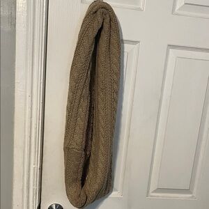 Ugg Cozy Tan Knit Infinity Scarf Sherpa Lined